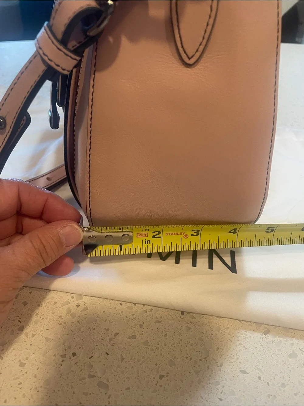 Brahmin Blush Pink Leather Satchel with Top Handles